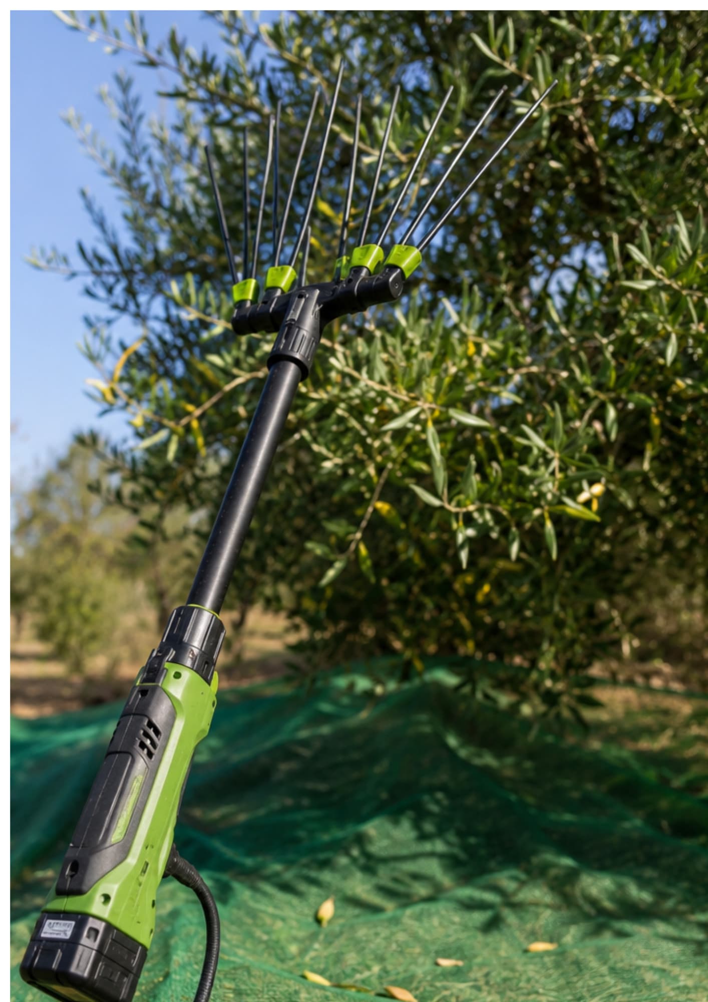Vareador eléctrico para recolección de aceituna y almendra