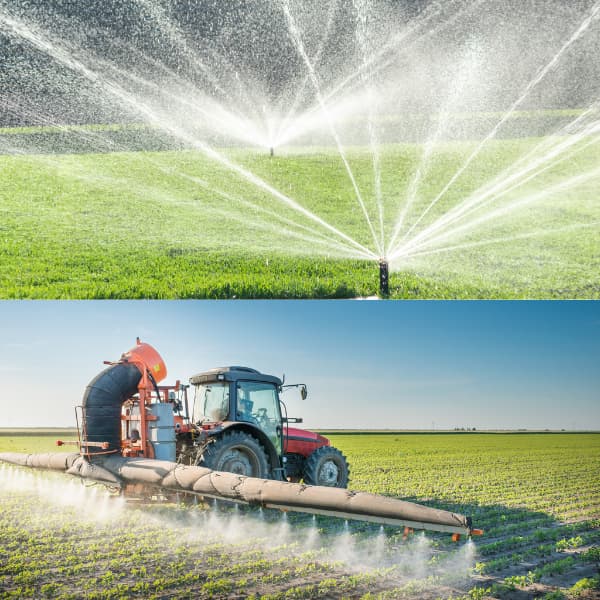Riego y pulverización agrícola