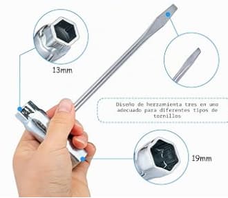 Llave combinada para bujías 13 × 19 mm