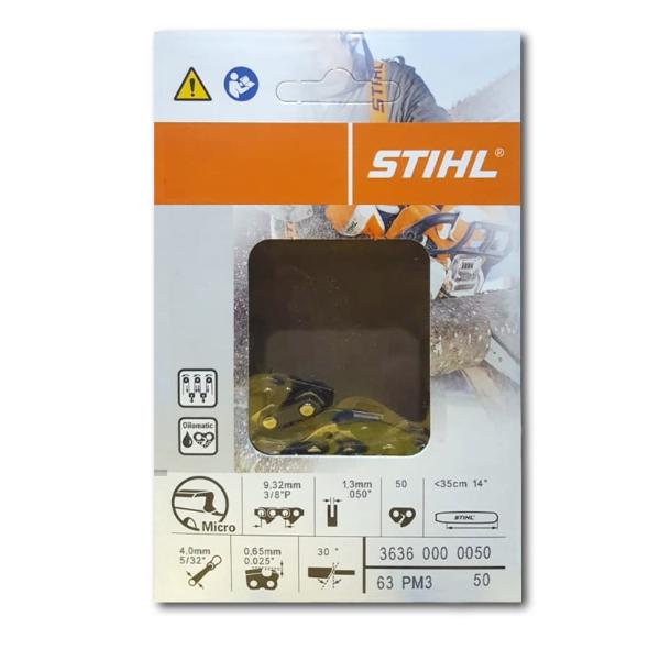 Stihl 3616 000 0050 — Cadena 3/8", 1,3 mm, 50 eslabones, 35 cm