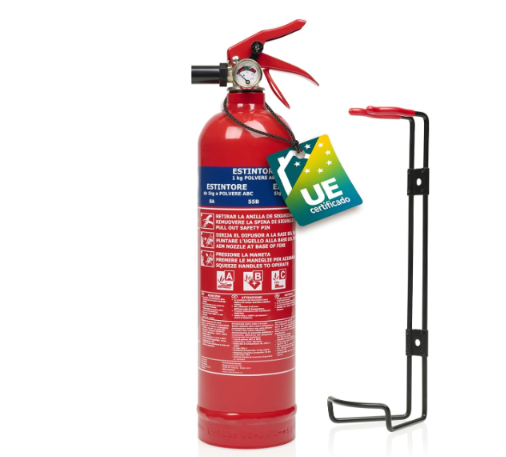 Smartwares FEX-18117 extintor de polvo ABC 1kg con soporte de montaje para tractor